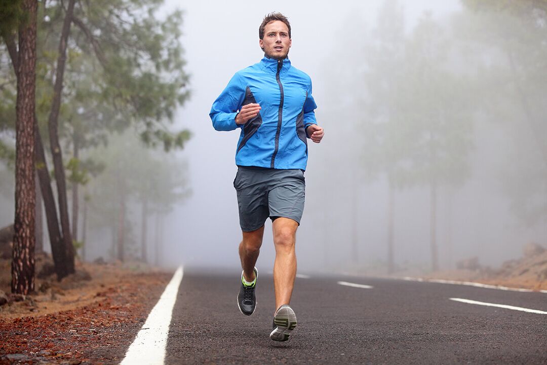 Loss of weight and jogging